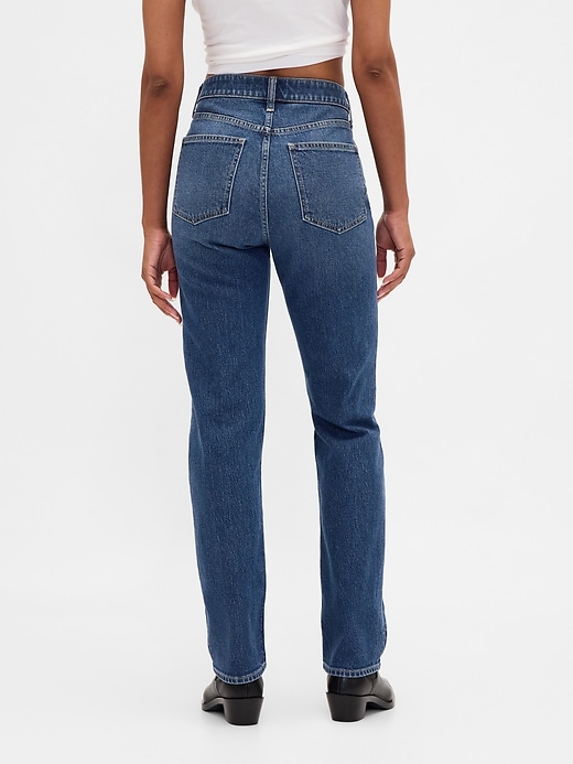 jean slim droit taille haute pour femmes rondes style années 90