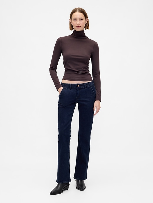 jeans taille basse longs et fins