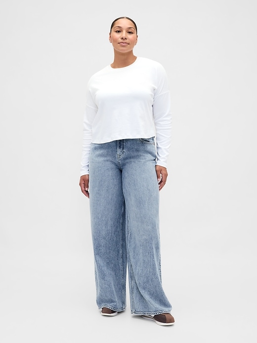 jean baggy ultra-doux taille mi-haute
