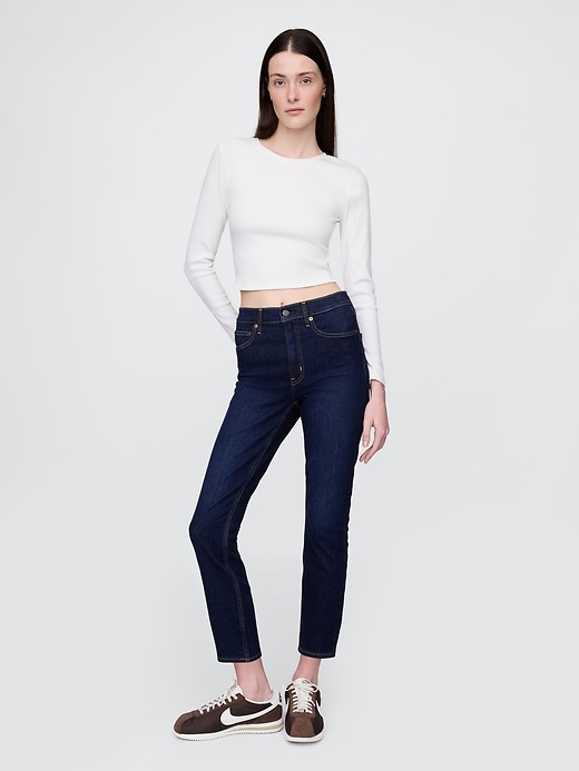 jean slim vintage taille haute
