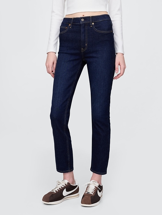 jean slim vintage taille haute