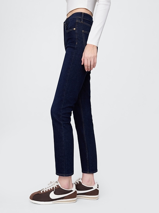jean slim vintage taille haute