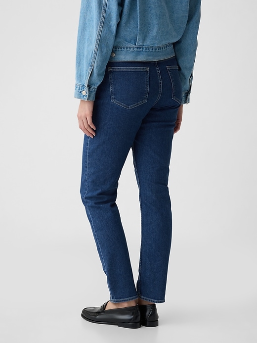 jean slim vintage taille mi-haute