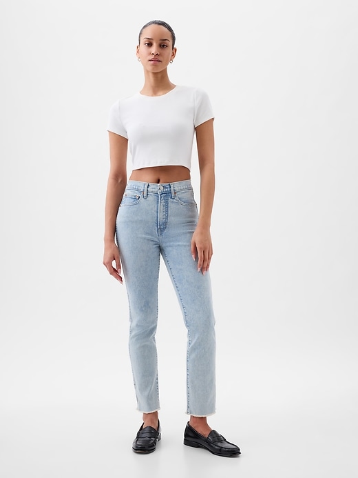jean slim vintage taille haute