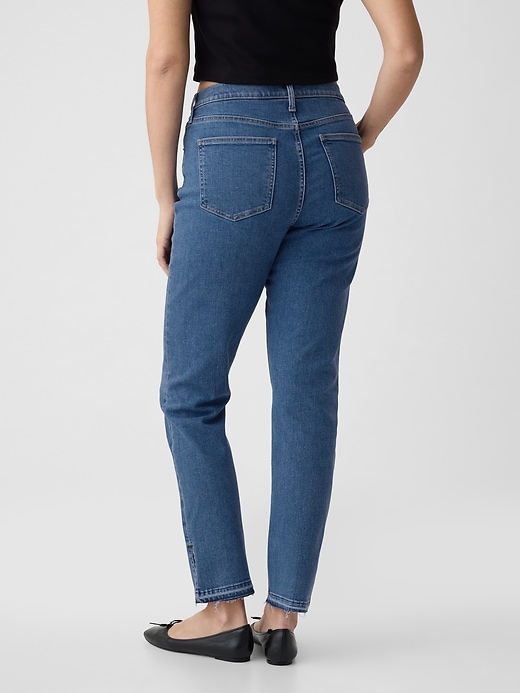 jean slim vintage taille mi-haute