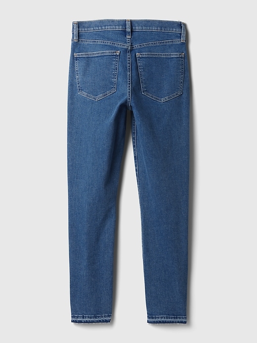 jean slim vintage taille mi-haute