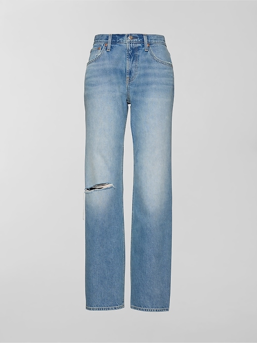 jean droit souple taille mi-haute