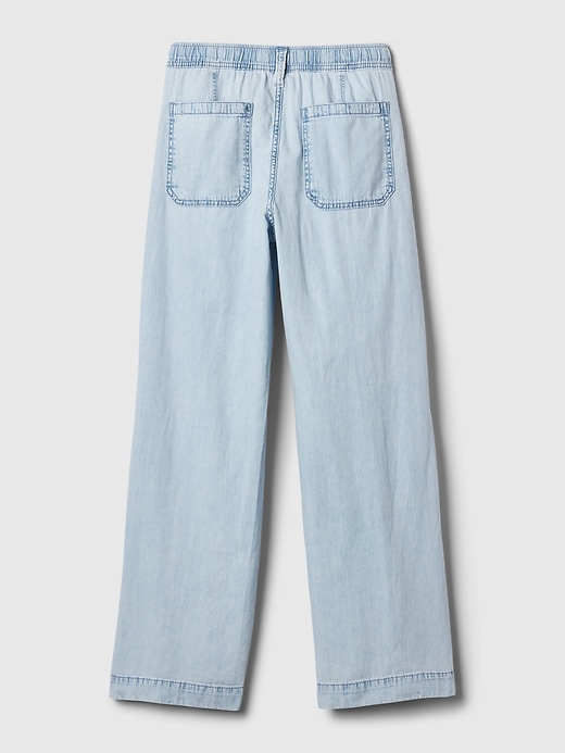 pantalon en denim à jambes larges et confortables