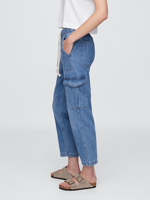 pantalon de jogging cargo facile en denim