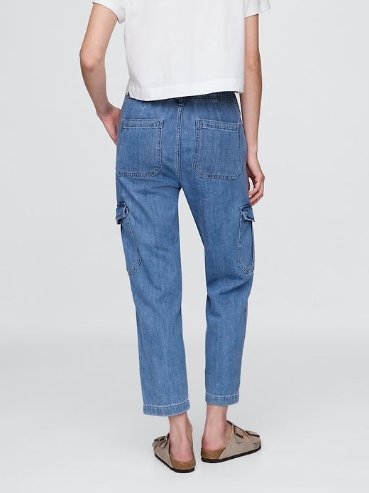 pantalon de jogging cargo facile en denim