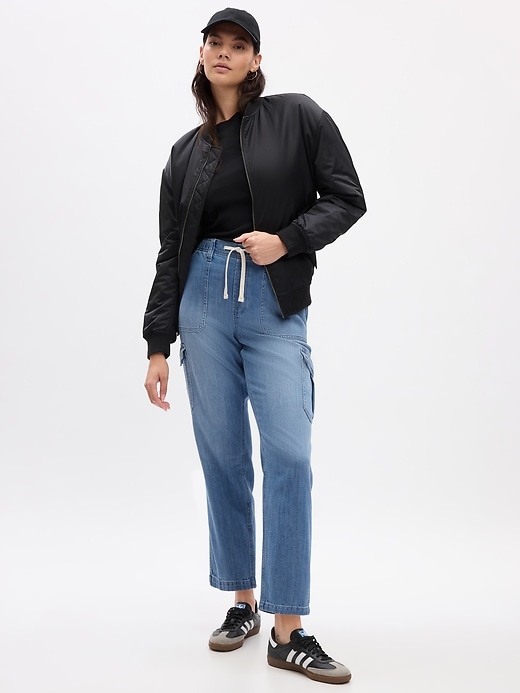 pantalon de jogging cargo facile en denim