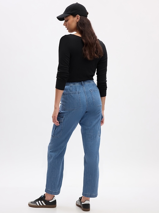 pantalon de jogging cargo facile en denim