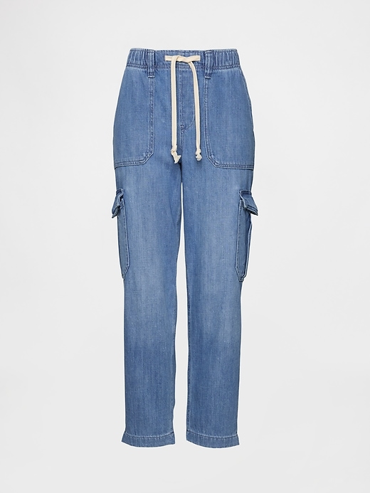 pantalon de jogging cargo facile en denim