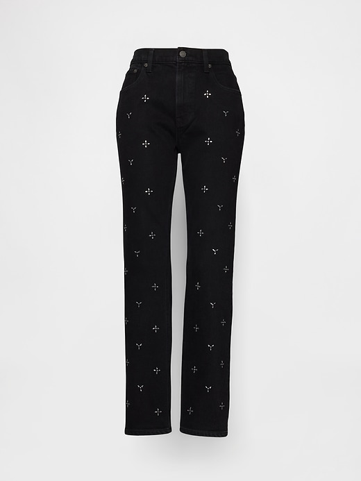 jean slim droit taille haute années 90