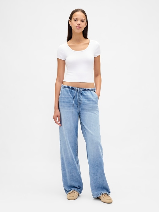 jean ample taille basse ultra-doux style années 90