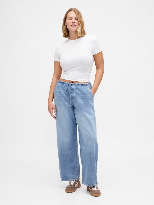 jean ample taille basse ultra-doux style années 90