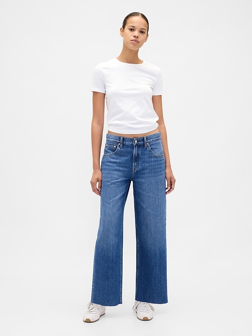 jean court ultra-doux et décontracté à taille basse