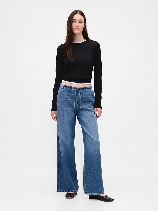jean ample taille basse ultra-doux style années 90