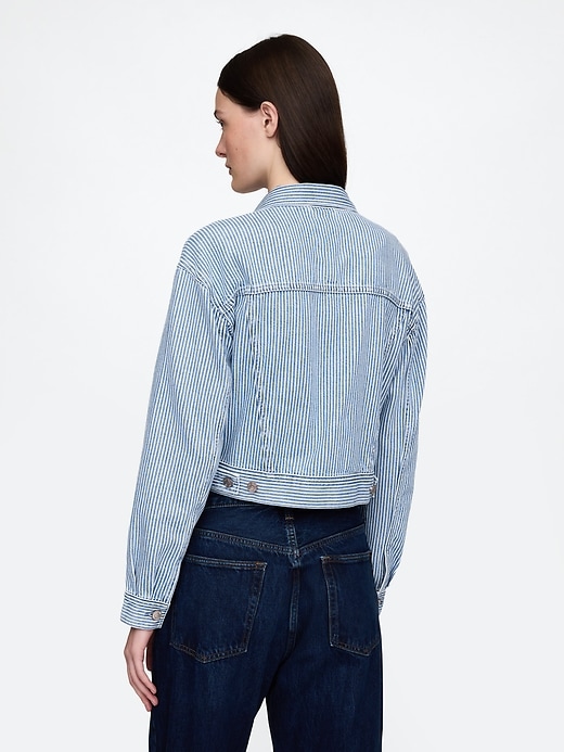 veste courte iconique à rayures en denim ultra-doux