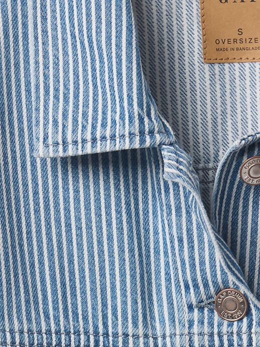 veste courte iconique à rayures en denim ultra-doux