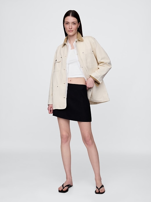 veste de grange à col en velours côtelé