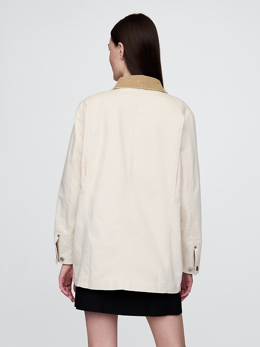 veste de grange à col en velours côtelé