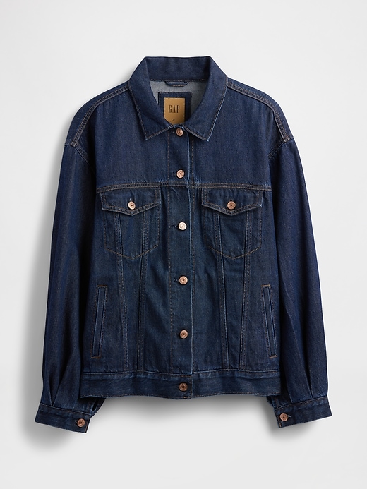veste en jean iconique ultrasoft oversize à manches ballon