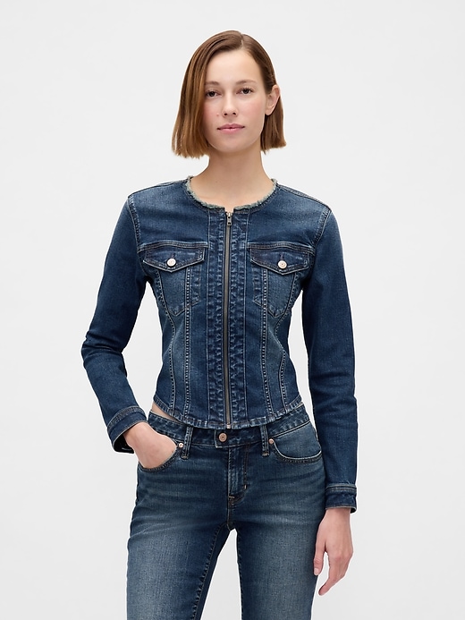 veste de motard en jean