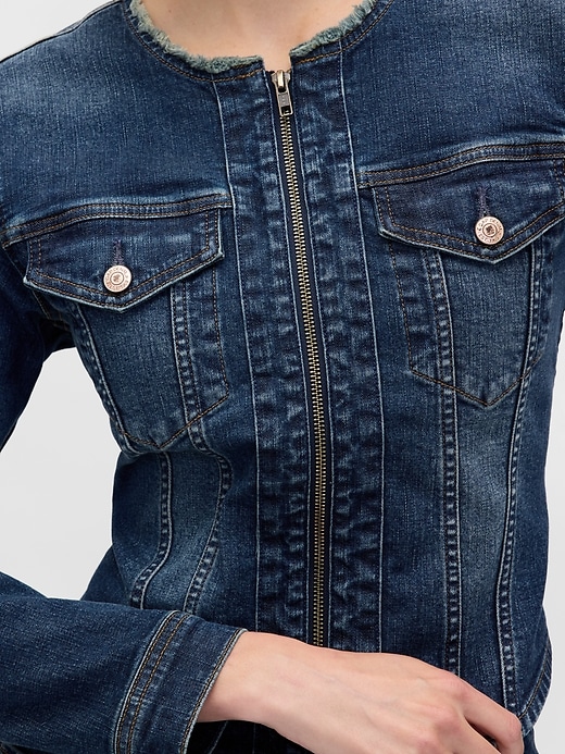 veste de motard en jean