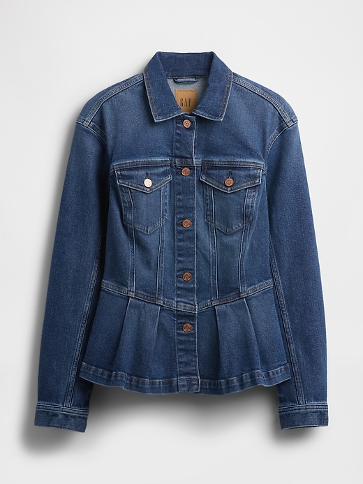 veste péplum en jean