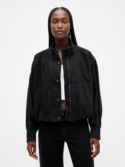 veste en jean à bulles