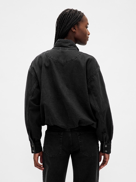 veste en jean à bulles