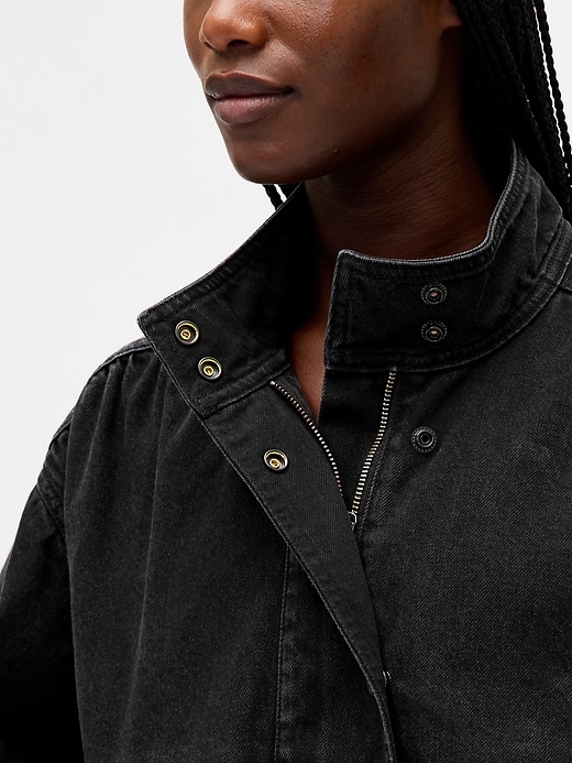veste en jean à bulles