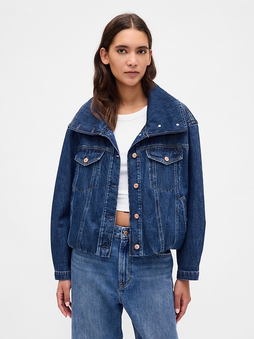 veste cocon oversize en denim
