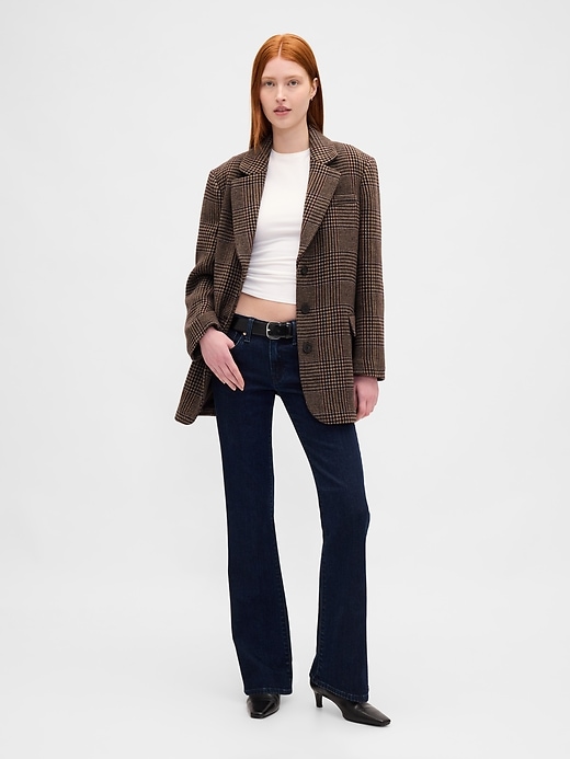 blazer oversize en laine mélangée