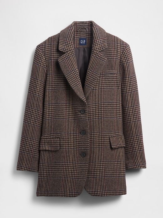 blazer oversize en laine mélangée