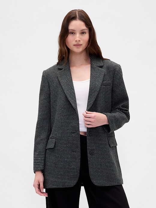 blazer oversize en laine mélangée