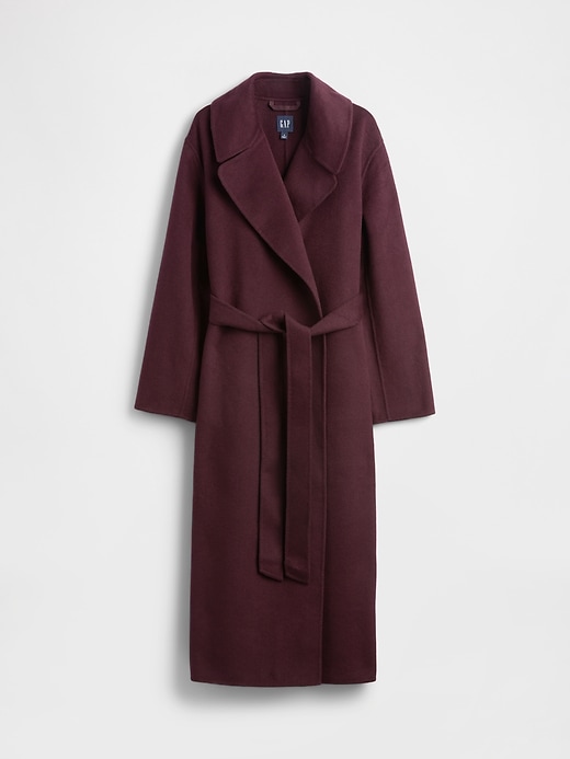 manteau portefeuille en laine mélangée