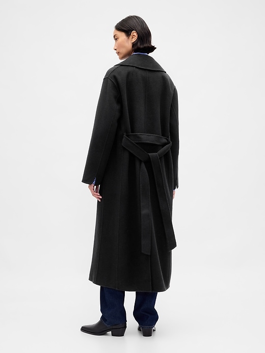 manteau portefeuille en laine mélangée