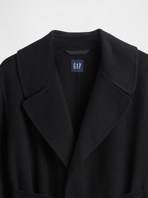 manteau portefeuille en laine mélangée
