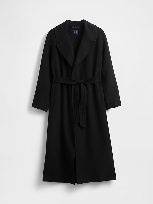 manteau portefeuille en laine mélangée