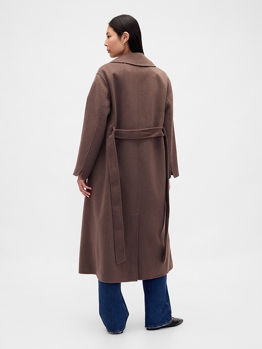 manteau portefeuille en laine mélangée
