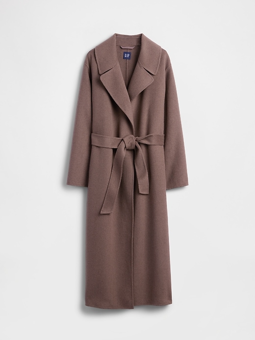 manteau portefeuille en laine mélangée