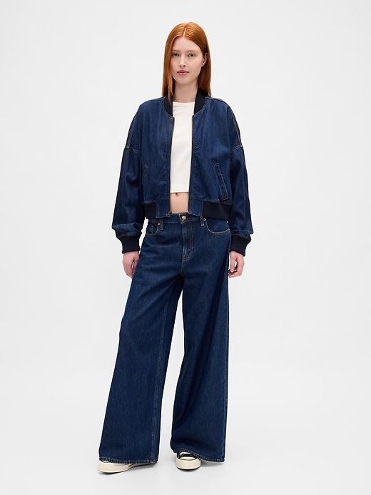 veste bomber en denim ultra-doux
