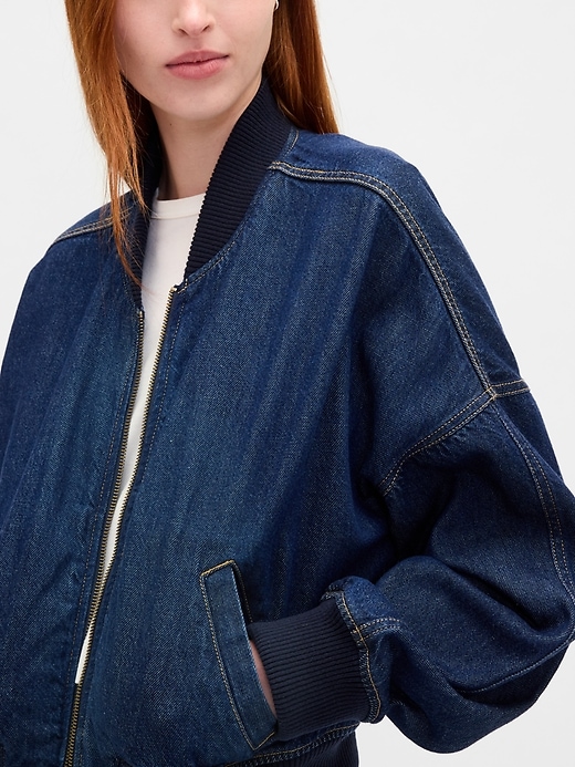veste bomber en denim ultra-doux