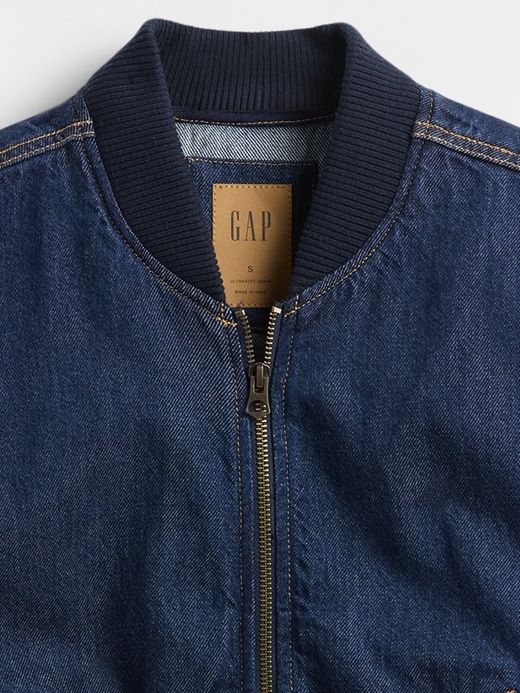 veste bomber en denim ultra-doux