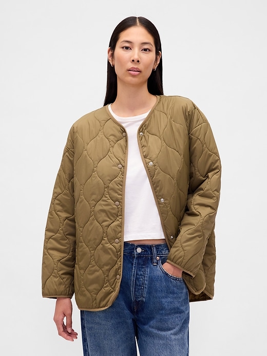 veste matelassée surdimensionnée légère recyclée