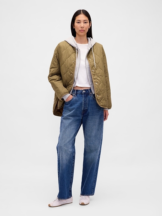 veste matelassée surdimensionnée légère recyclée