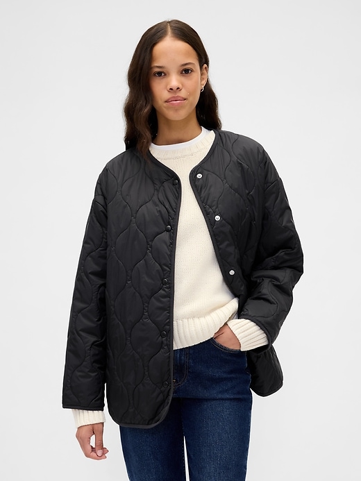 veste matelassée surdimensionnée légère recyclée