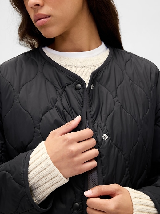 veste matelassée surdimensionnée légère recyclée